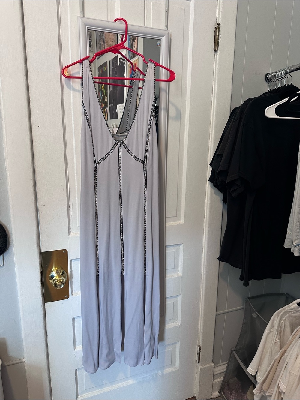 Anthropologie Sleeveless V-Neck Midi Dress
